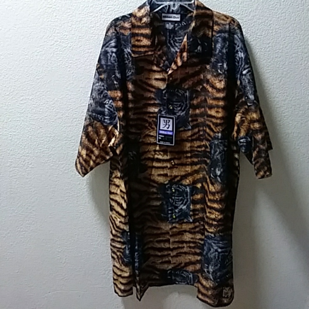 NEW Mens net button down shirt XL